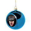 Blue Christmas tree ball ornament 8cm
