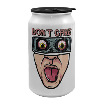 Don't Care, Κούπα ταξιδιού μεταλλική με καπάκι (tin-can) 500ml