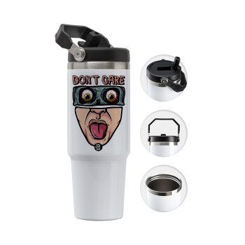 Don't Care, 30oz stainless Steel Tumbler with Handle