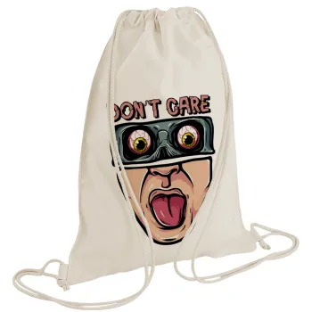 Don't Care, Τσάντα πλάτης πουγκί GYMBAG natural (28x40cm)