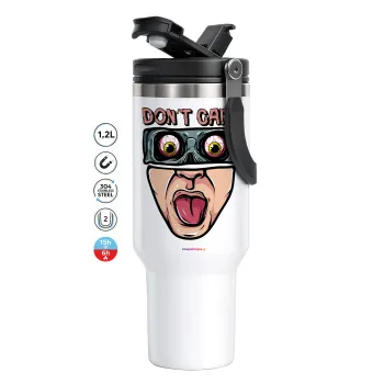 Don't Care, Mega Stainless steel Tumbler with lid, double wall 1,2L