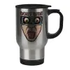 Κούπα ταξιδιού ανοξείδωτη με καπάκι, διπλού τοιχώματος (θερμό) 450ml