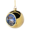 Golden Christmas tree ball ornament 8cm