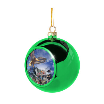 25η Μαρτίου 1821 Εθνική Επέτειος, Χριστουγεννιάτικη μπάλα δένδρου Πράσινη 8cm