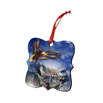 25η Μαρτίου 1821 Εθνική Επέτειος, Christmas ornament polygon wooden 7.5cm