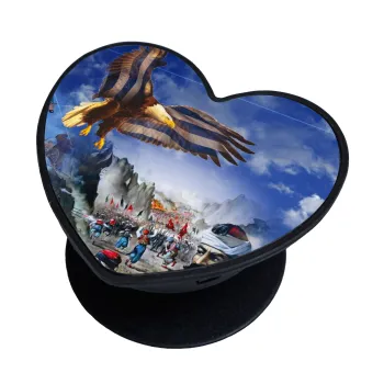 25η Μαρτίου 1821 Εθνική Επέτειος, Phone Holders Stand  καρδιά Μαύρο Βάση Στήριξης Κινητού στο Χέρι