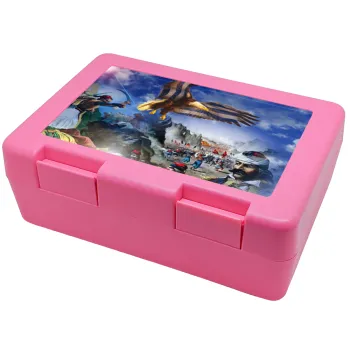 25η Μαρτίου 1821 Εθνική Επέτειος, Παιδικό δοχείο κολατσιού ΡΟΖ 185x128x65mm (BPA free πλαστικό)