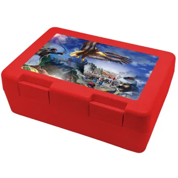 25η Μαρτίου 1821 Εθνική Επέτειος, Children's cookie container RED 185x128x65mm (BPA free plastic)
