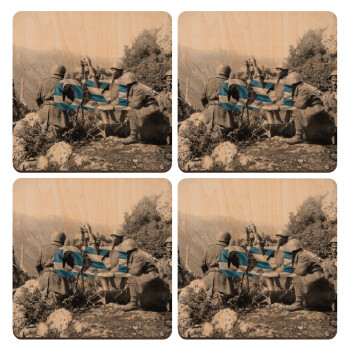 28η οκτωβρίου 1940, ΣΕΤ x4 Σουβέρ ξύλινα τετράγωνα plywood (9cm)