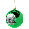 Green Christmas tree ornament ball 8cm