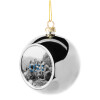Silver 8cm Christmas tree ball ornament