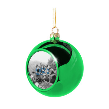 28η οκτωβρίου 1940, Green Christmas tree ornament ball 8cm