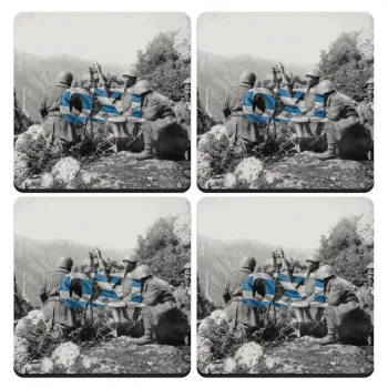 28η οκτωβρίου 1940, ΣΕΤ 4 Σουβέρ ξύλινα τετράγωνα (9cm)