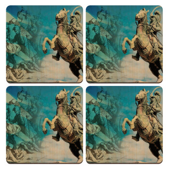 25η Μαρτίου 1821, ΣΕΤ x4 Σουβέρ ξύλινα τετράγωνα plywood (9cm)