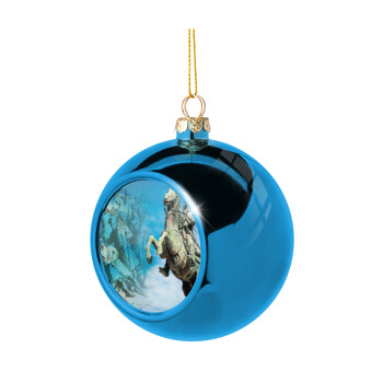 25η Μαρτίου 1821, Blue Christmas tree ball ornament 8cm