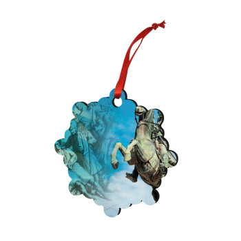 25η Μαρτίου 1821, Christmas ornament snowflake wooden 7.5cm