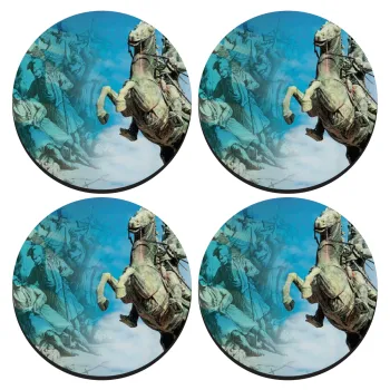 25η Μαρτίου 1821, SET of 4 round wooden coasters (9cm)