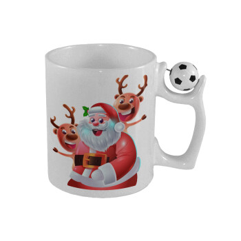 Santa Claus & Deers, Κούπα με μπάλα ποδασφαίρου , 330ml