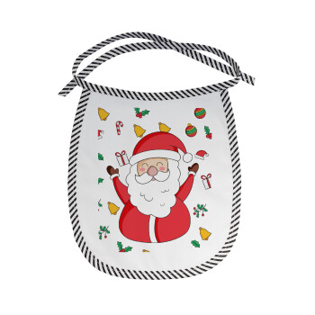 Santa Claus gifts, Σαλιάρα μωρού αλέκιαστη με κορδόνι Μαύρη