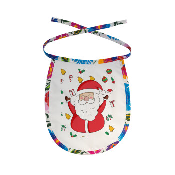 Santa Claus gifts, Σαλιάρα μωρού αλέκιαστη με κορδόνι Χρωματιστή