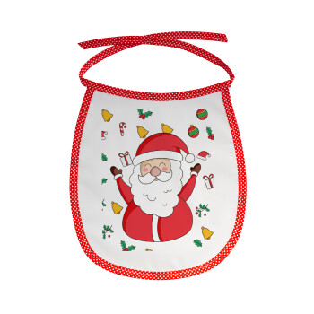 Santa Claus gifts, Σαλιάρα μωρού αλέκιαστη με κορδόνι Κόκκινη
