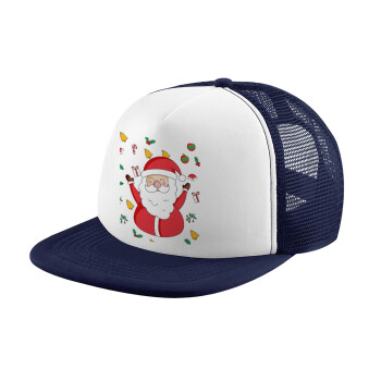 Santa Claus gifts, Καπέλο Soft Trucker με Δίχτυ Dark Blue/White 