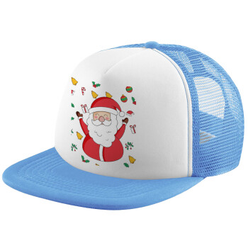 Santa Claus gifts, Καπέλο Soft Trucker με Δίχτυ Γαλάζιο/Λευκό