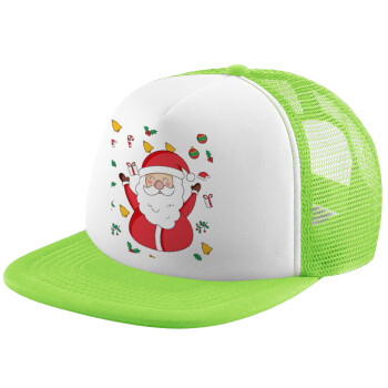 Santa Claus gifts, Καπέλο παιδικό Soft Trucker με Δίχτυ ΠΡΑΣΙΝΟ/ΛΕΥΚΟ (POLYESTER, ΠΑΙΔΙΚΟ, ONE SIZE)