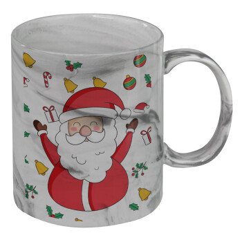Santa Claus gifts, Mug ceramic marble style, 330ml