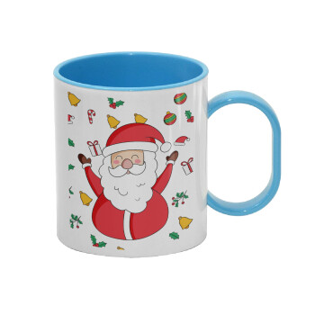 Santa Claus gifts, Κούπα (πλαστική) (BPA-FREE) Polymer Μπλε για παιδιά, 330ml