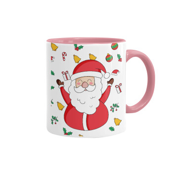 Santa Claus gifts, Mug colored pink, ceramic, 330ml
