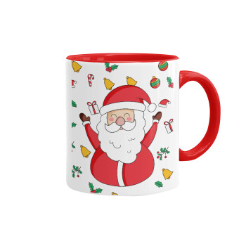 Santa Claus gifts, Mug colored red, ceramic, 330ml