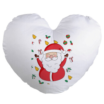 Santa Claus gifts, Μαξιλάρι καναπέ καρδιά 40x40cm περιέχεται το  γέμισμα