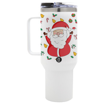 Santa Claus gifts, Mega Tumbler με καπάκι, διπλού τοιχώματος (θερμό) 1,2L