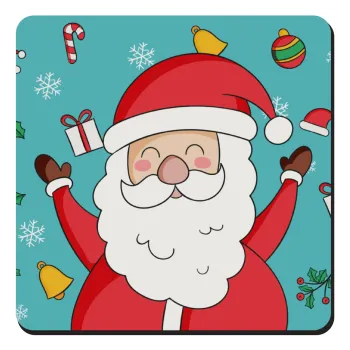 Santa Claus gifts, Τετράγωνο μαγνητάκι ξύλινο 9x9cm