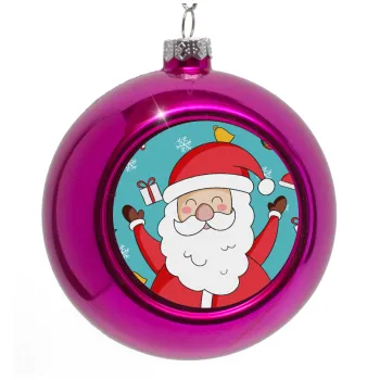 Santa Claus gifts, Στολίδι Χριστουγεννιάτικη μπάλα δένδρου Μωβ 8cm