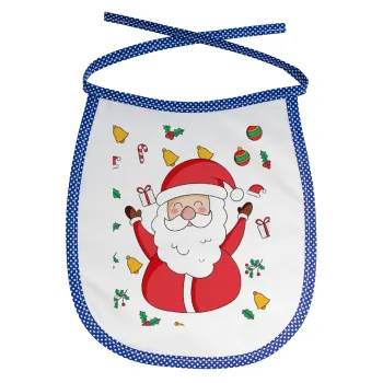 Santa Claus gifts, Σαλιάρα μωρού αλέκιαστη με κορδόνι Μπλε