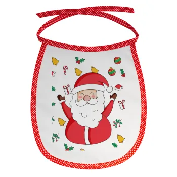 Santa Claus gifts, Σαλιάρα μωρού αλέκιαστη με κορδόνι Κόκκινη