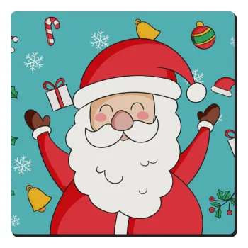 Santa Claus gifts, Τετράγωνο μαγνητάκι ξύλινο 6x6cm