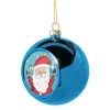 Στολίδι Χριστουγεννιάτικη μπάλα δένδρου Μπλε 8cm