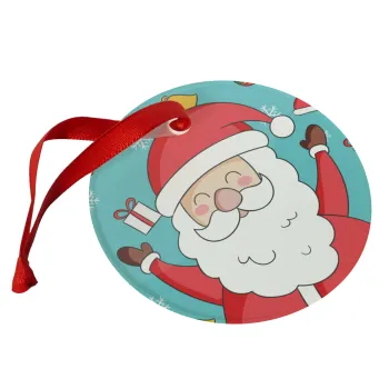 Santa Claus gifts, Στολίδι Χριστουγεννιάτικο στολίδι γυάλινο 9cm