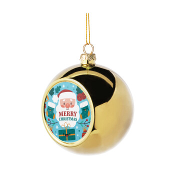 Άι Βασίλης, Χριστουγεννιάτικη μπάλα δένδρου Χρυσή 8cm