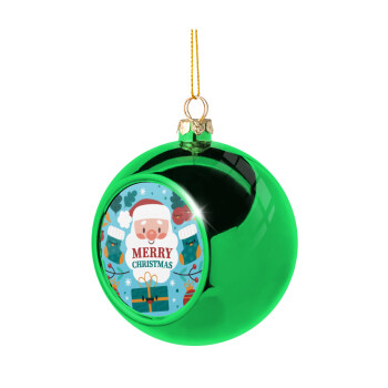 Άι Βασίλης, Χριστουγεννιάτικη μπάλα δένδρου Πράσινη 8cm