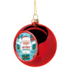 Άι Βασίλης, Χριστουγεννιάτικη μπάλα δένδρου Κόκκινη 8cm