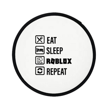 Eat, Sleep, Roblox, Repeat, Βεντάλια υφασμάτινη αναδιπλούμενη με θήκη (20cm)