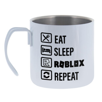 Eat, Sleep, Roblox, Repeat, Mug Stainless steel double wall 400ml