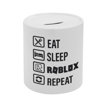 Eat, Sleep, Roblox, Repeat, Κουμπαράς πορσελάνης με τάπα