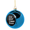 Blue Christmas tree ball ornament 8cm