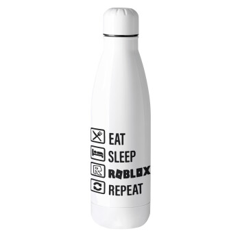 Eat, Sleep, Roblox, Repeat, Metal mug thermos (Stainless steel), 500ml