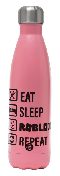 Eat — Metal mug thermos Pink Mat (Stainless steel), double wall, 500ml